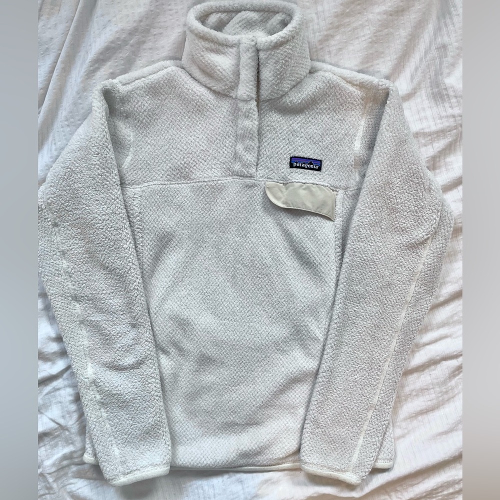 Patagonia Cream Fleece Hoodie - Picture 2 of 3